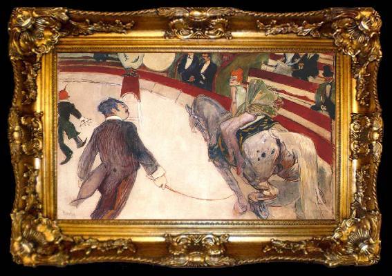 framed  Henri  Toulouse-Lautrec Cuadro de Lautrec sobre el parisino Circo Fernando, ta009-2